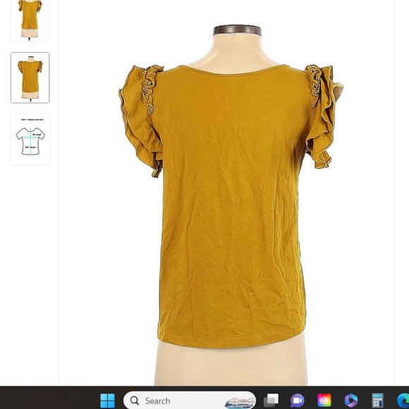 Elegantees Hydrangea Top in Golden Fern - Picture 11 of 11